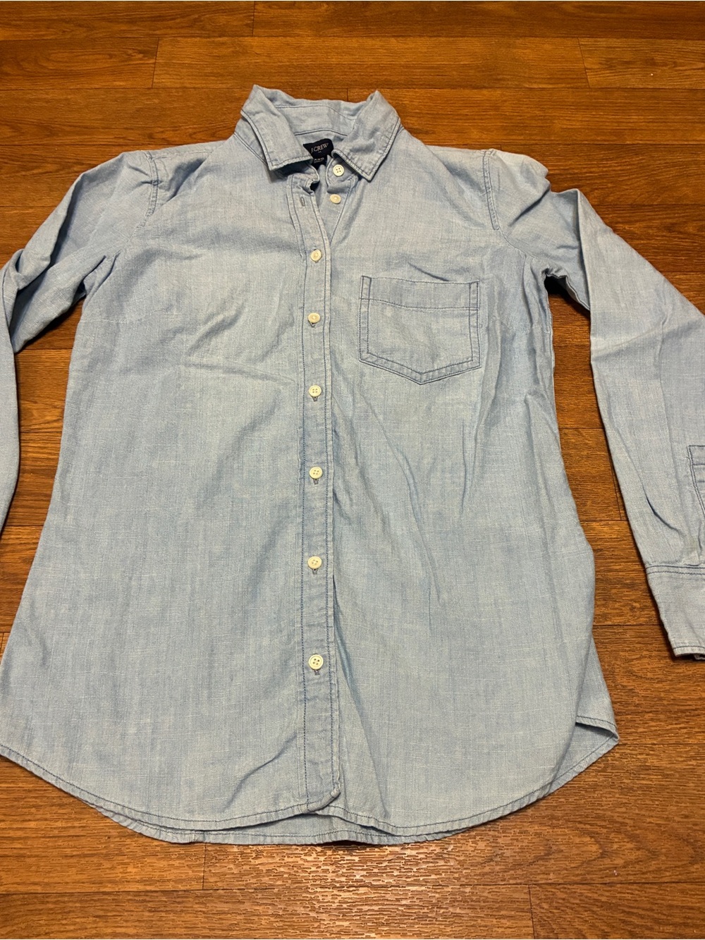 J. Crew Women’s Chambray Blue Button-Down Shirt Size XXS
